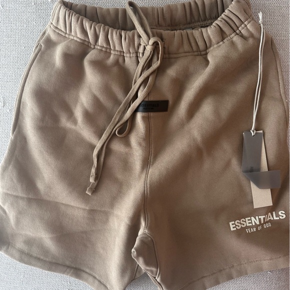 BRAND NEW ESSENTIALS Tan Cotton Shorts XXS - Picture 1 of 3